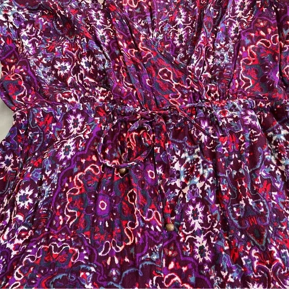 TIgerlily Women’s Playsuit Size 12 Long Sleeves Purple Red Pre Owned. - Picture 3 of 13